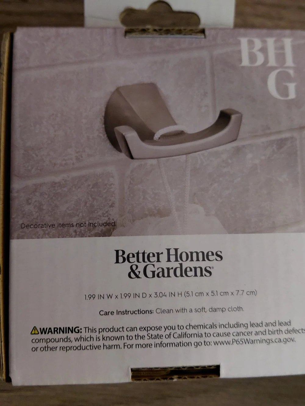 Qty 2 Better Home & Gardens Robe Hook Simple Flare Satin Nickel Finish New